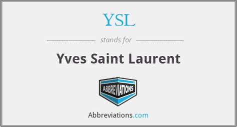 free ysl meaning|what is ysl stand for.